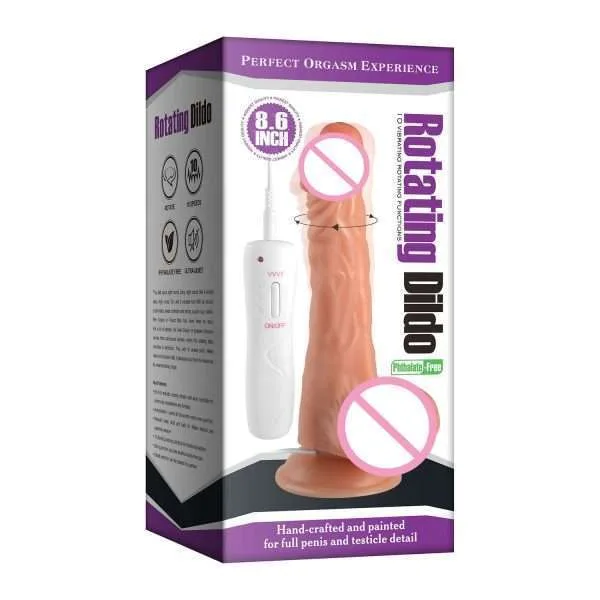 8 inch real rotating Dildo Vibrator sex toys